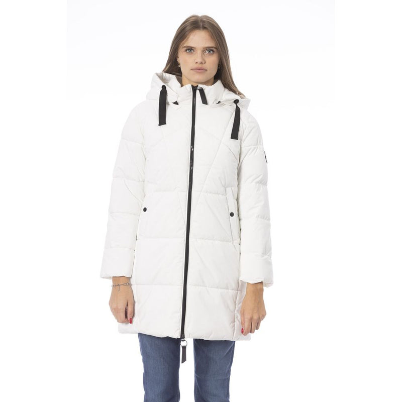 White Polyester Jackets & Coat