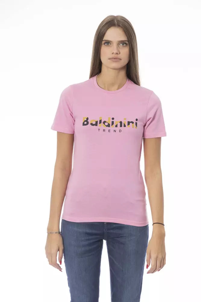 Pink Cotton Tops & T-Shirt