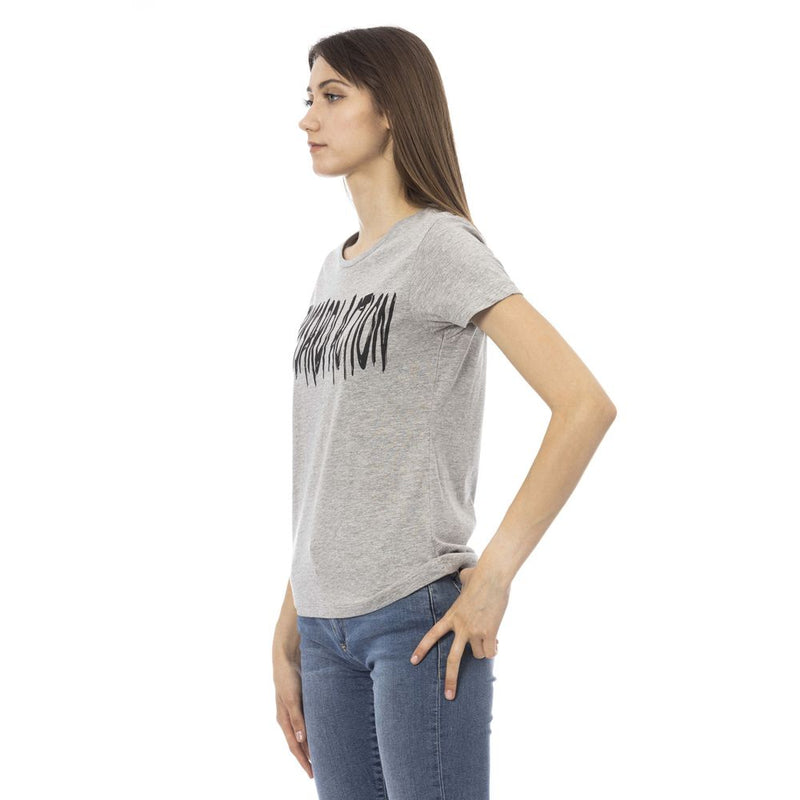 Gray Cotton Tops & T-Shirt