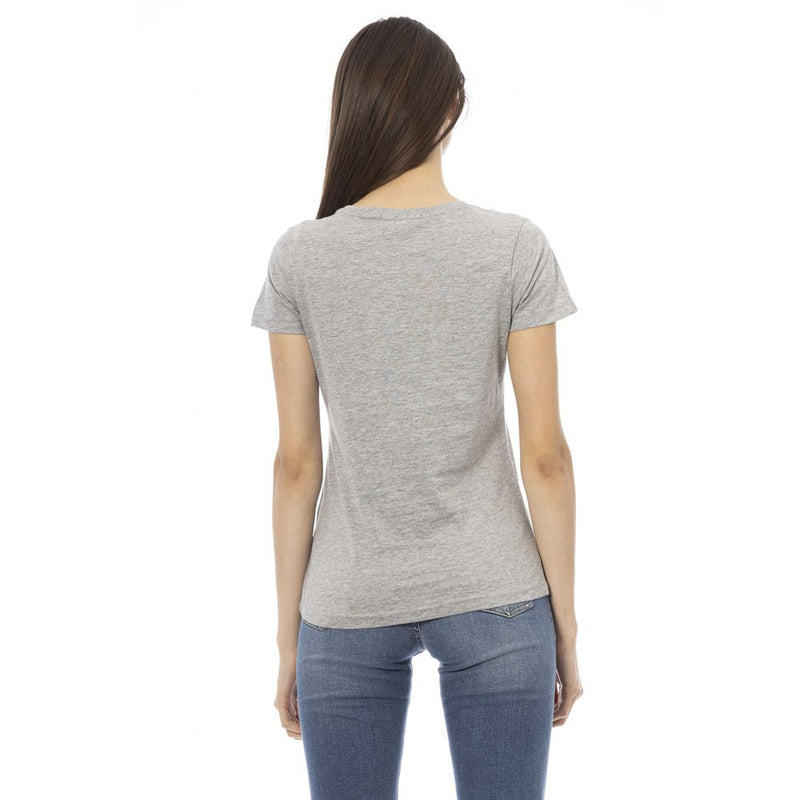 Gray Cotton Tops & T-Shirt