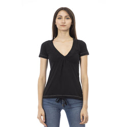 Black Cotton Tops & T-Shirt