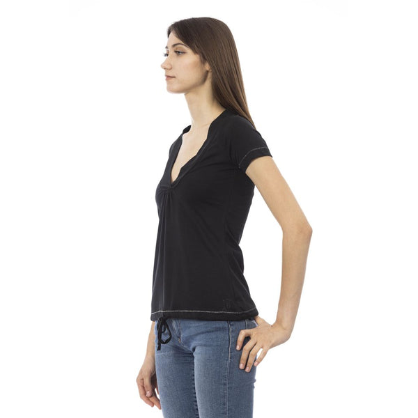 Black Cotton Tops & T-Shirt