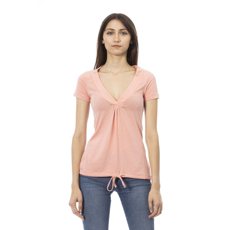 Pink Cotton Tops & T-Shirt