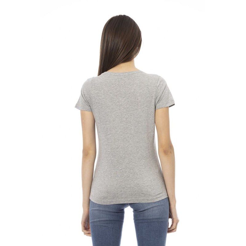 Gray Cotton Tops & T-Shirt