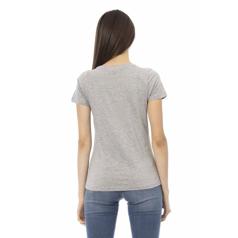 Gray Cotton Tops & T-Shirt