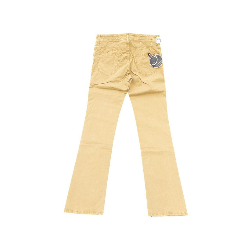 Beige Cotton Jeans & Pant