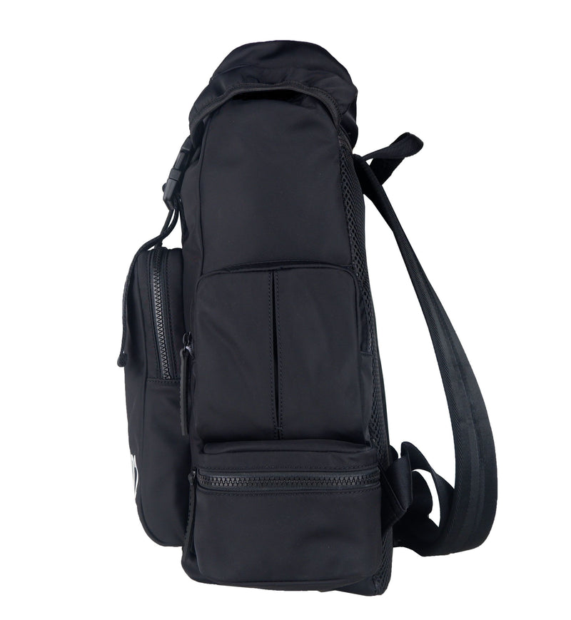 Black Nylon Zip Closure Backpack