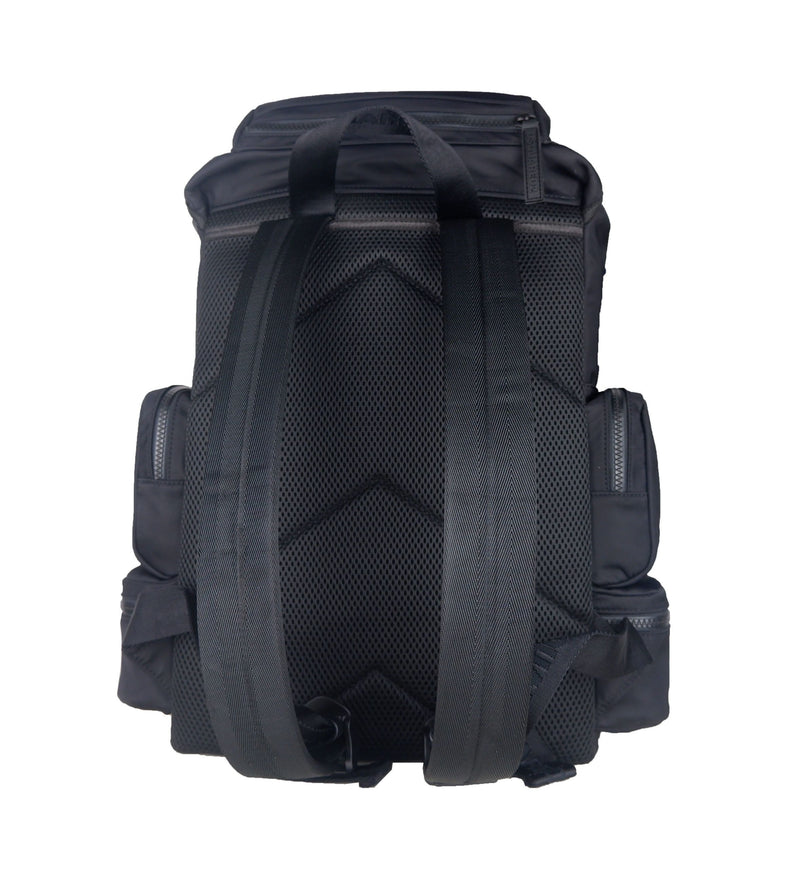 Black Nylon Zip Closure Backpack