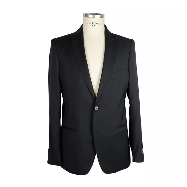 Black Wool Vergine Suit