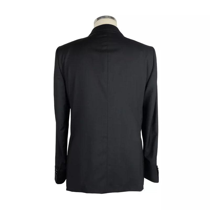 Black Wool Vergine Suit