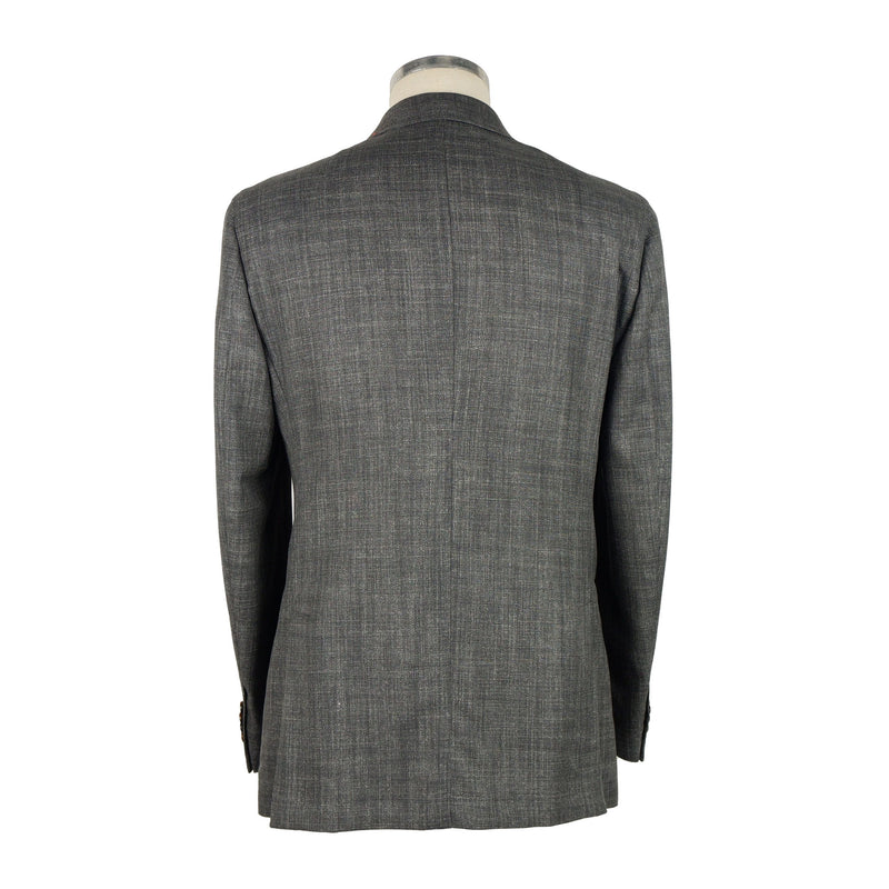 Gray Virgin Wool Blazer