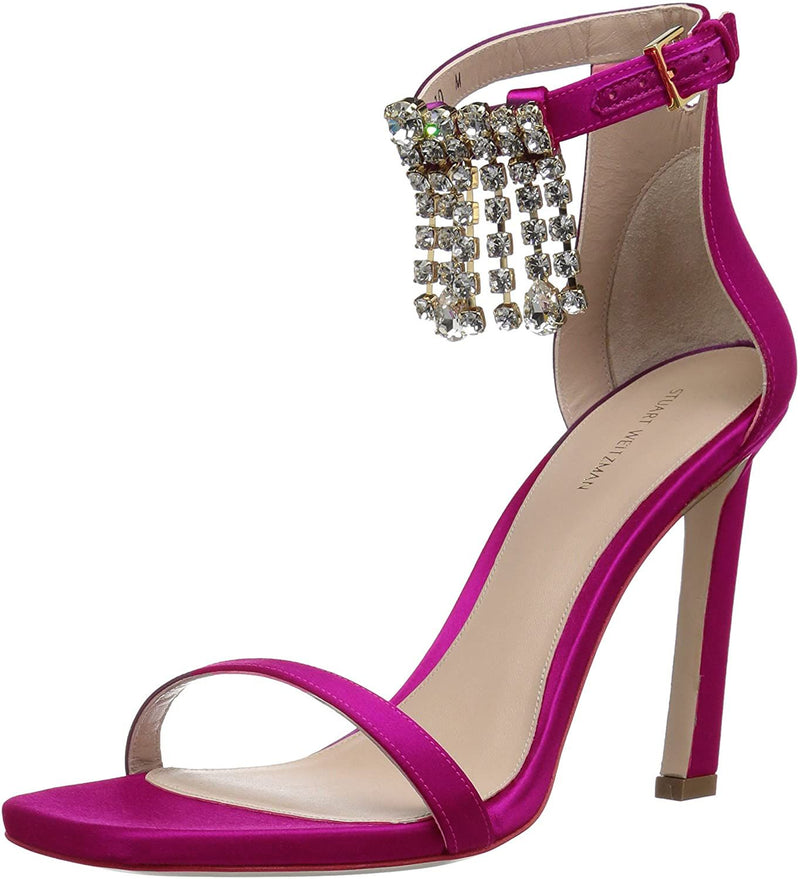 Fuchsia Satin Sandal