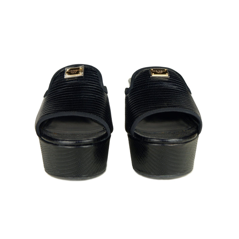 Black Calfskin Sandal