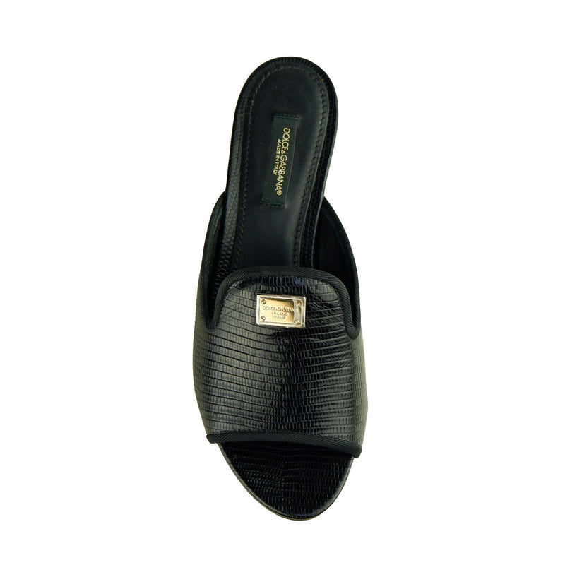 Black Calfskin Sandal