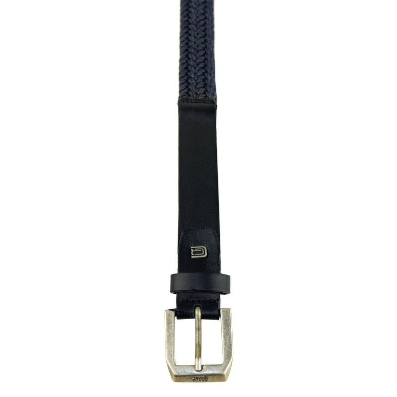 Black Calf Leater & Cotton Belt