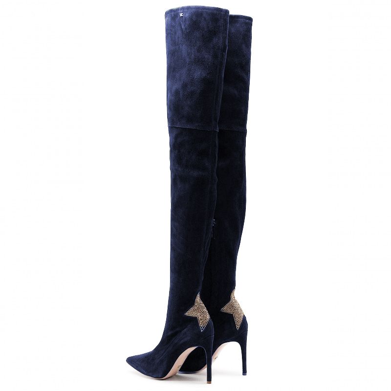 Blue Calfskin Boot