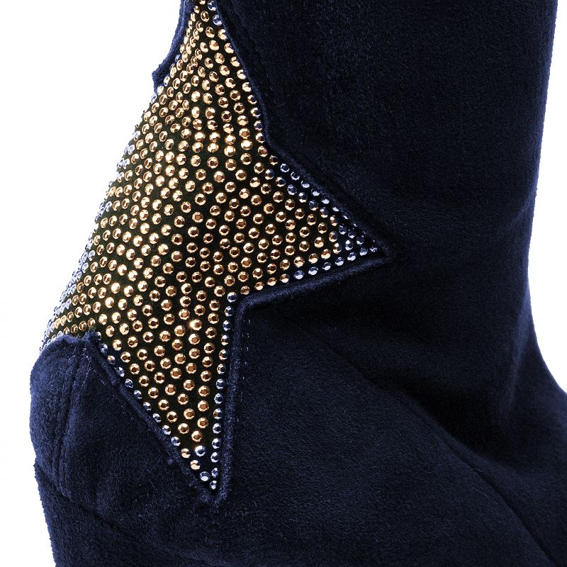 Blue Calfskin Boot