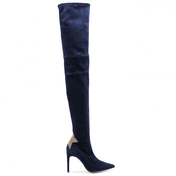 Blue Calfskin Boot