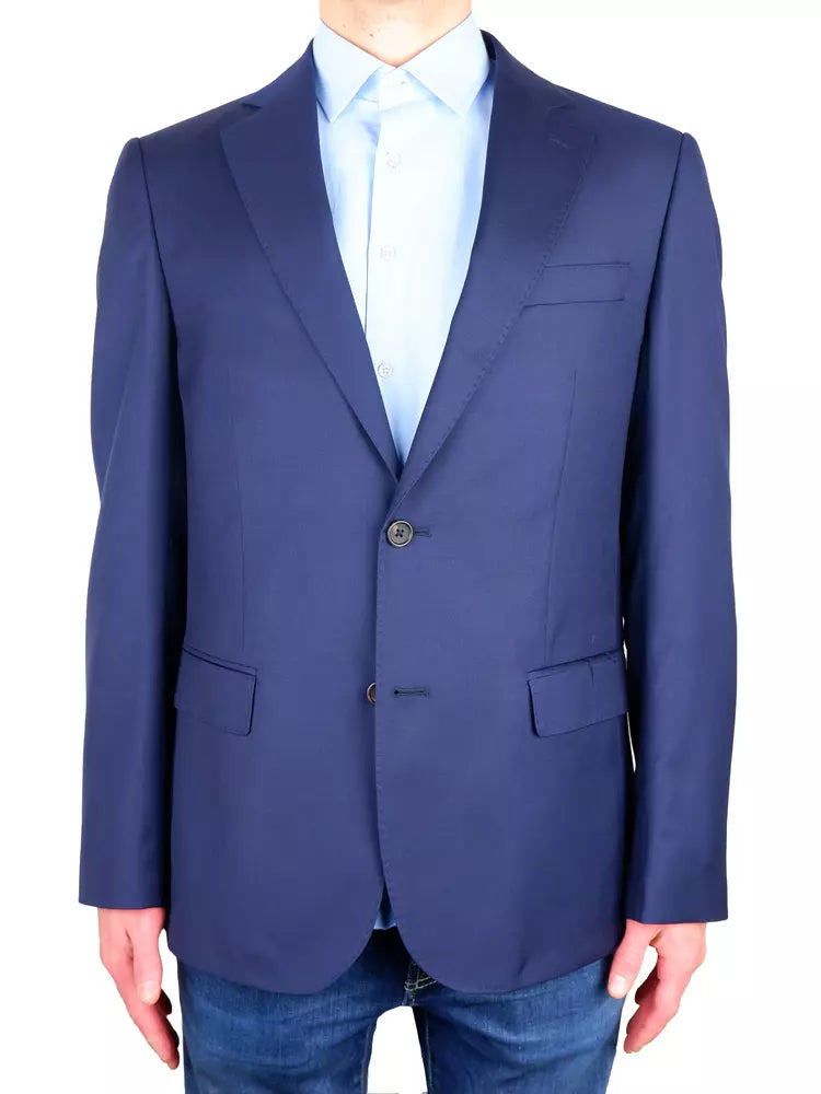 Blue Wool Vergine Suit