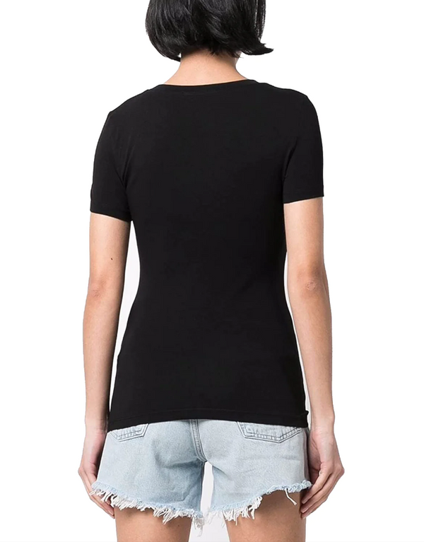 Black Cotton Tops & T-Shirt