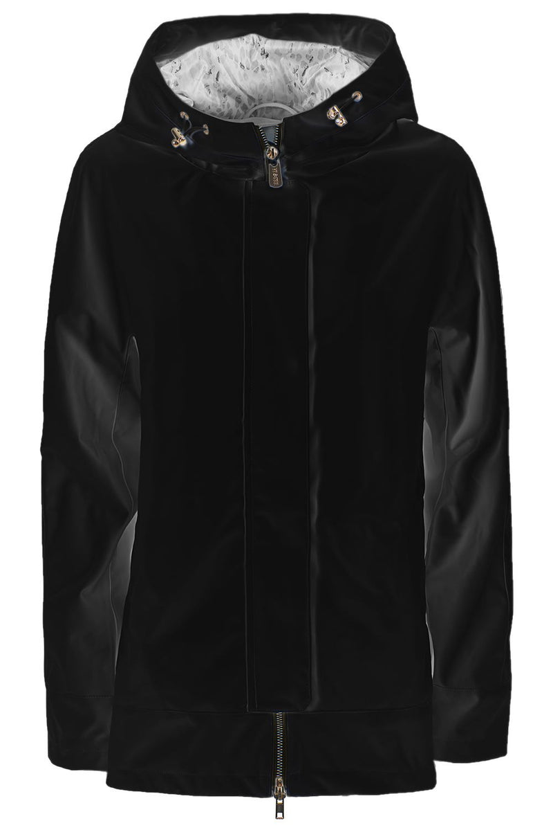 Black Polyester Jackets & Coat