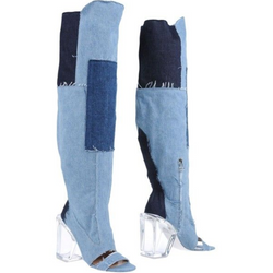 Light Blue Cotton Boot