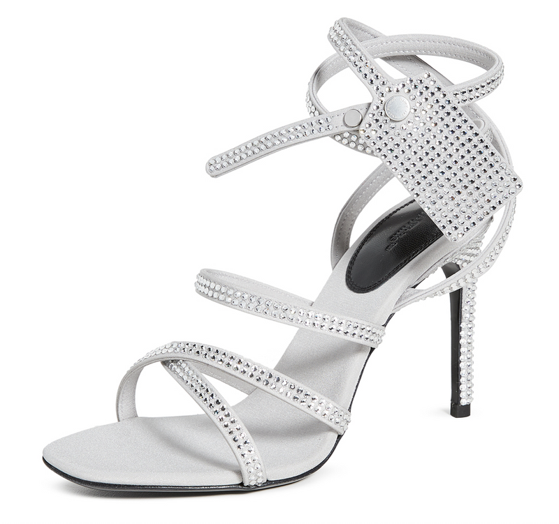 Gray Calfskin Sandal