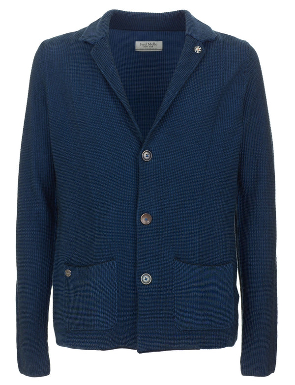 Blue Cotton Blazer