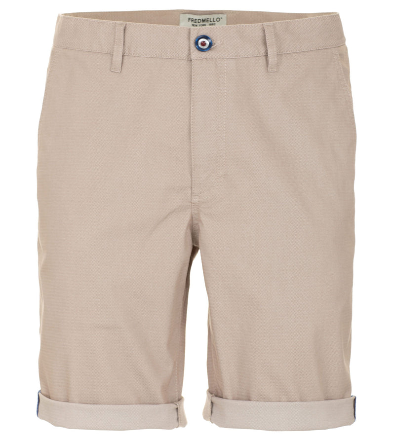 Beige Cotton Short