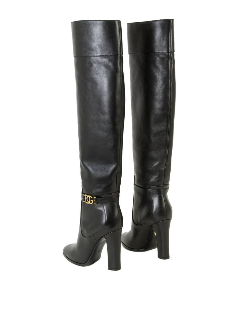 Black Leather Boot