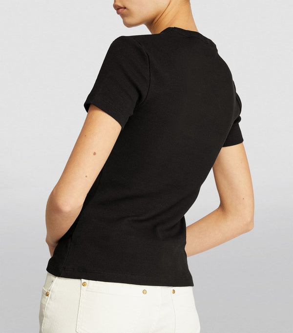 Black Cotton Tops & T-Shirt