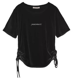 Black Cotton Tops & T-Shirt