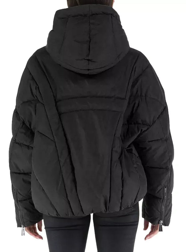 Black Nylon Jackets & Coat