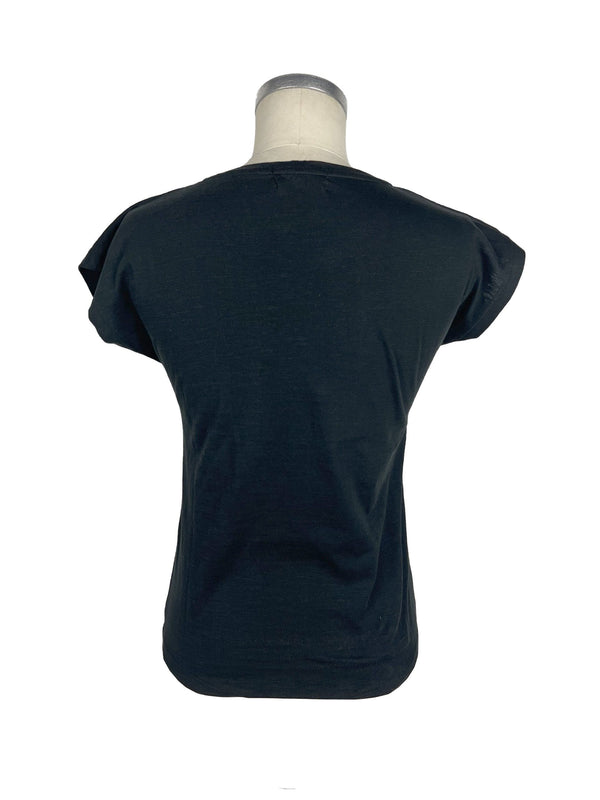 Black Cotton Tops & T-Shirt