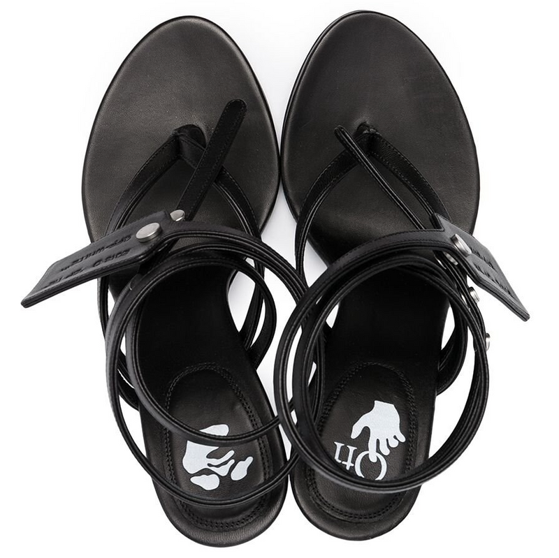 Black Calfskin Sandal