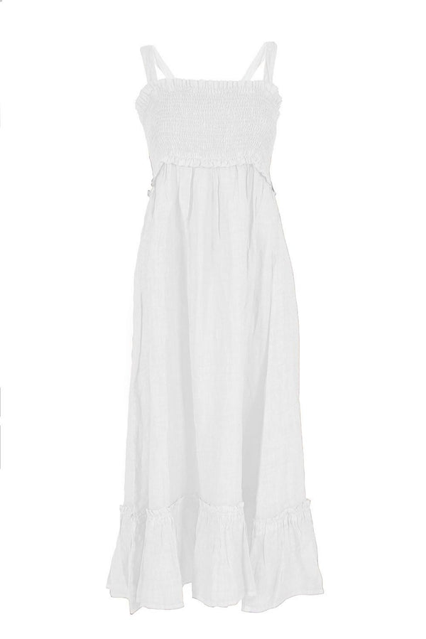 White Linen Dress