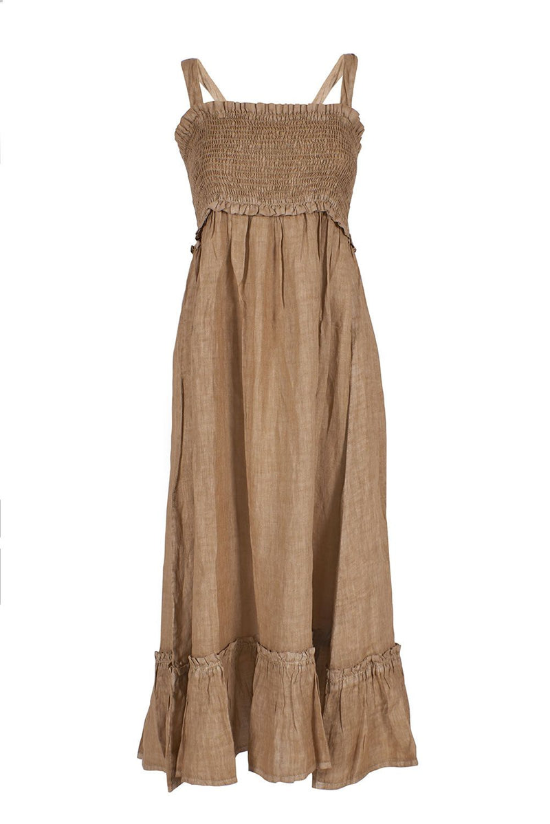 Brown Linen Dress