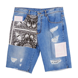 Blue Cotton Short