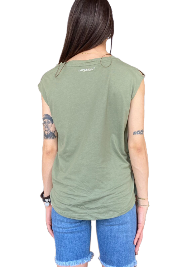 Green Cotton Tops & T-Shirt