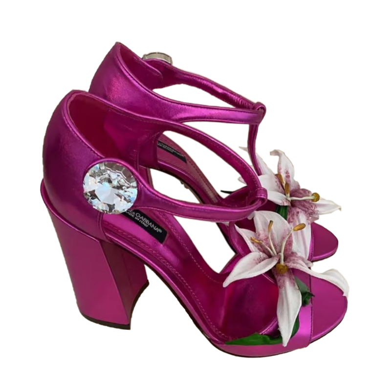 Fuchsia Lambskin Pump