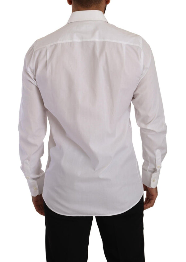 White Cotton Slim Fit Formal Dress Shirt