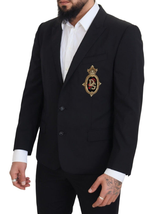 Black Logo Single Breasted MARTINI Blazer