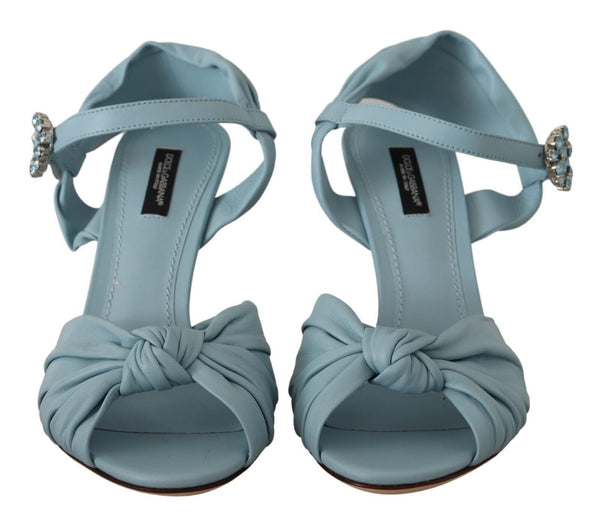 Blue Crystal Ankle Strap Sandals Devotion Shoes