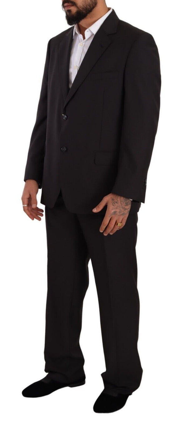 Gray Polyester Single Breasted Formal Suit