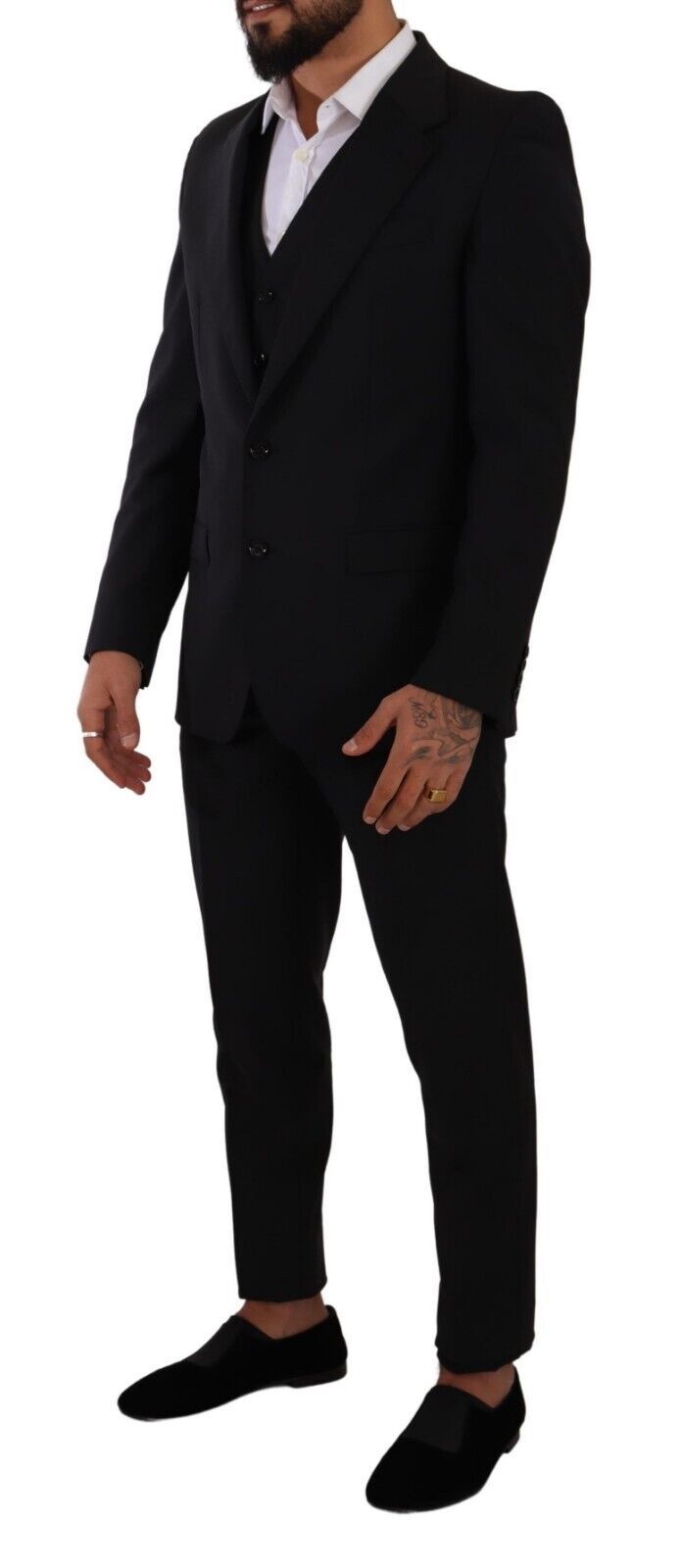 Black MARTINI Slim Fit 3 Piece Suit