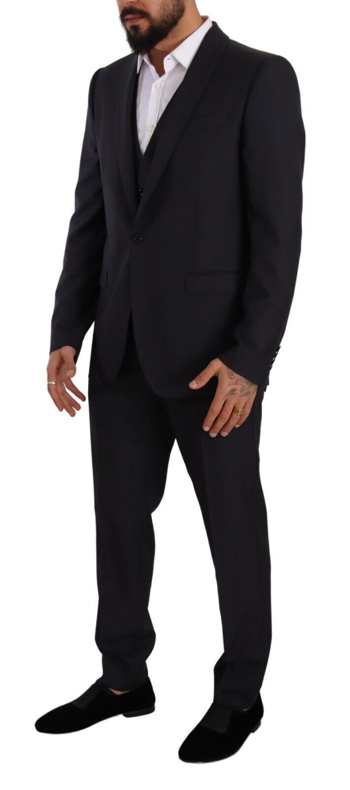 Blue MARTINI Single Breasted 3 Piece Suit