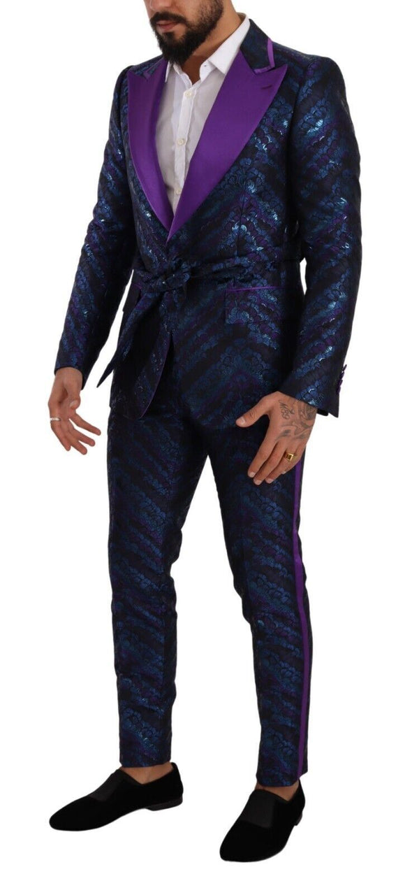 Metallic Purple Single Breasted 2 Piece Suit