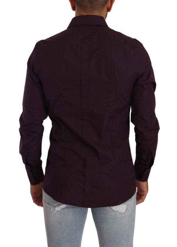 Purple GOLD Cotton Collared Slim Formal Shirt