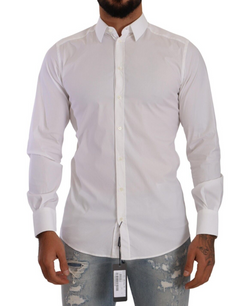 White GOLD Cotton Slim Fit Dress Formal Shirt