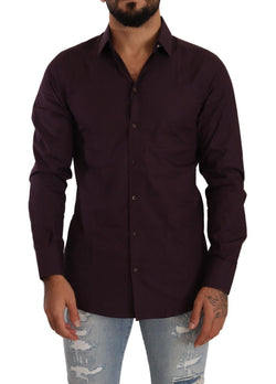 Purple GOLD Cotton Collared Slim Formal Shirt